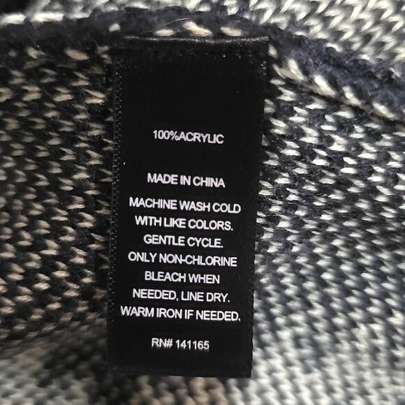 HarveBenard Soft Oversized Sweater Cardigan SzLg Open Wrap Aztec Cozy Boho Chic - Picture 11 of 13